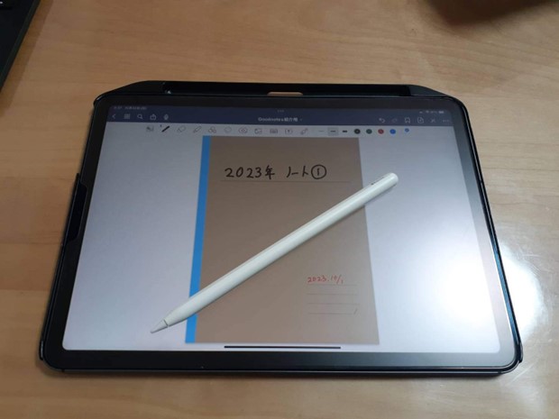 iPad airとapple pencilの画像