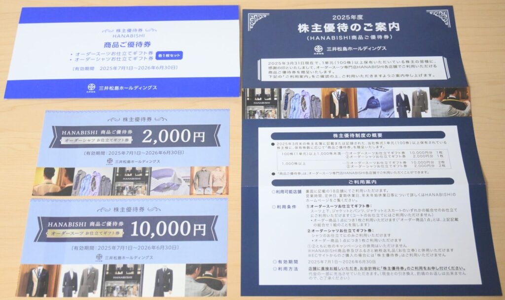 スーツ/シャツ優待券の写真①