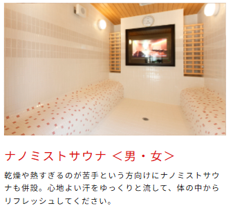 ナノミストサウナ写真
