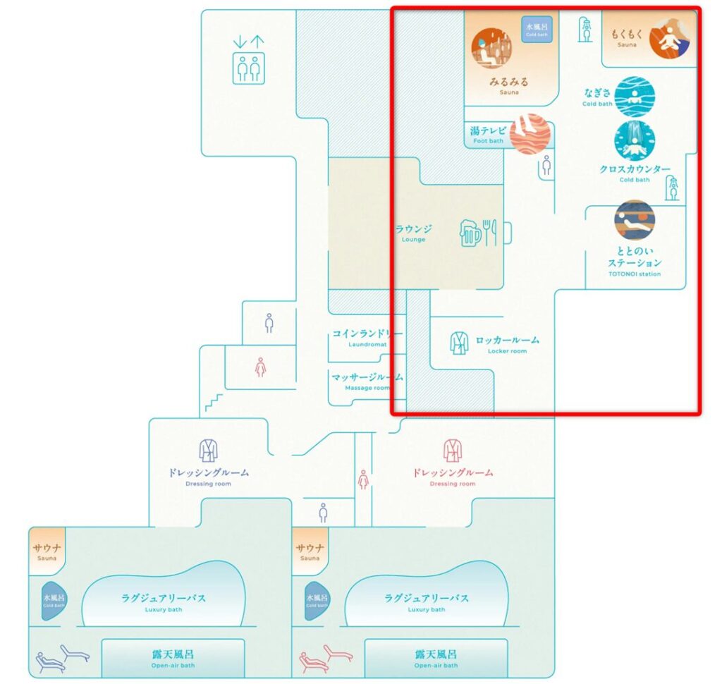 さふぃスパ舞子館内図