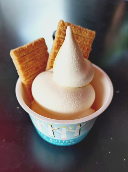 「シュガーバターの木」のソフトクリーム