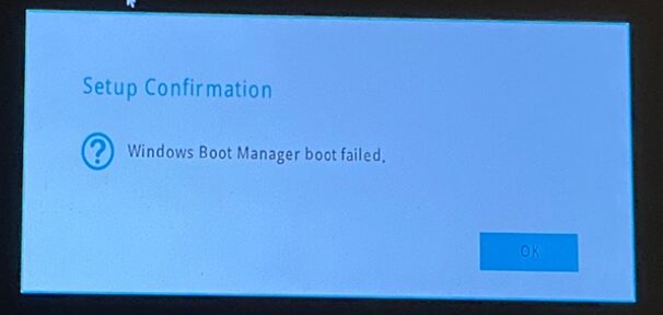 Windows Boot FailedのPOP