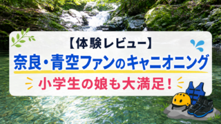 【体験レビュー】奈良・青空ファンのキャニオニング 小学生の娘も大満足!