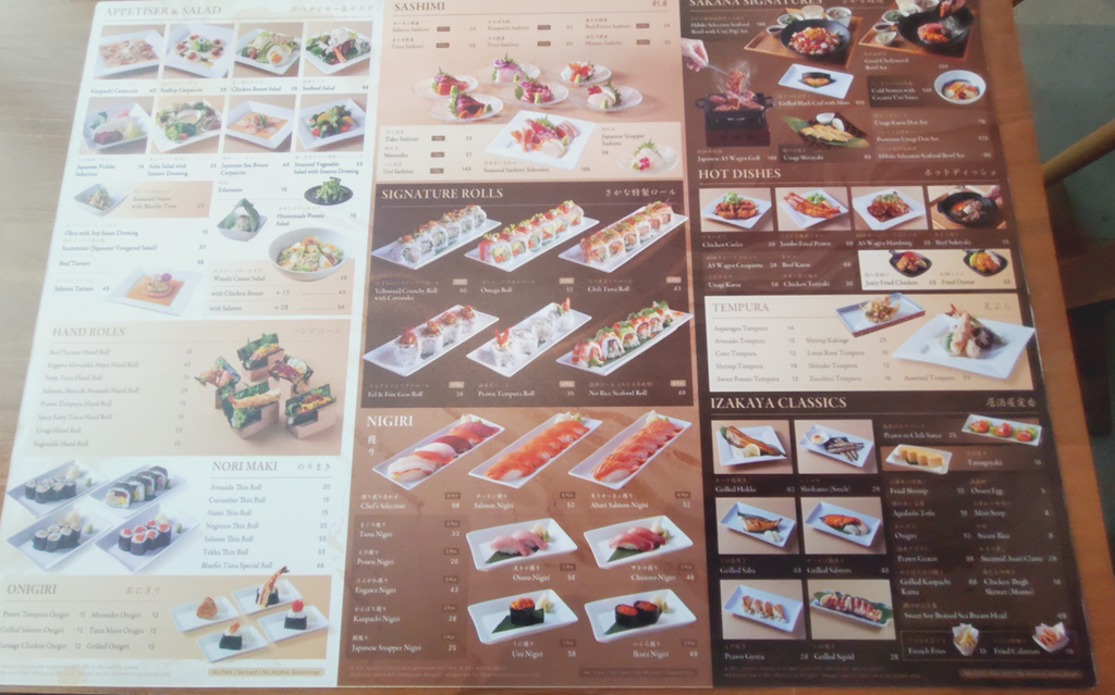 Sakana Japanese Diningメニュー②