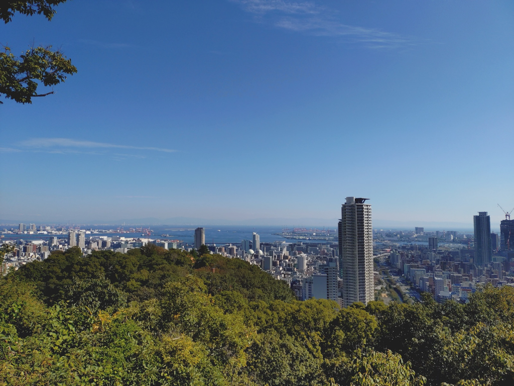 展望台から見た神戸の景色